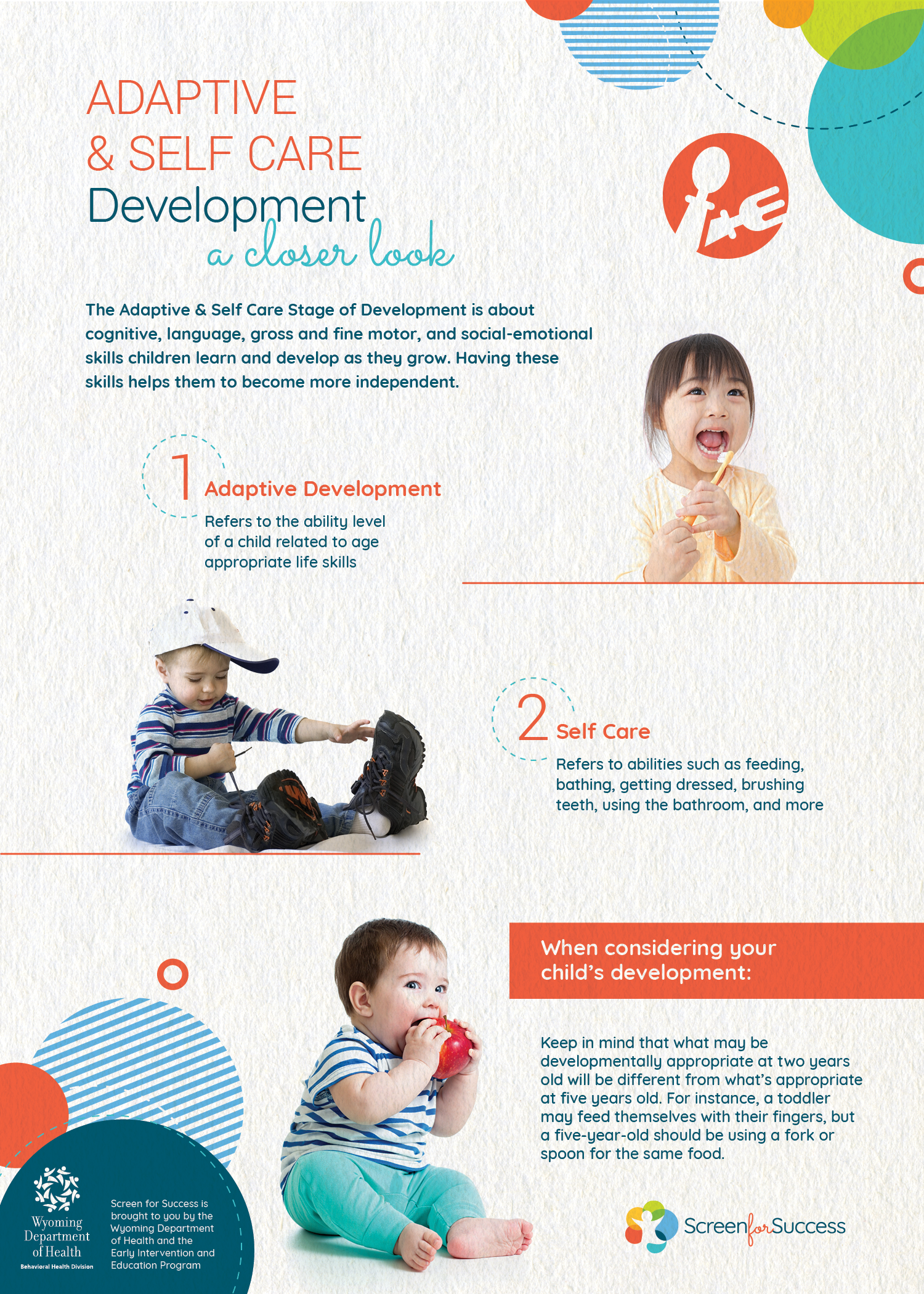 Adaptive and Self Care Development Activities Graphic