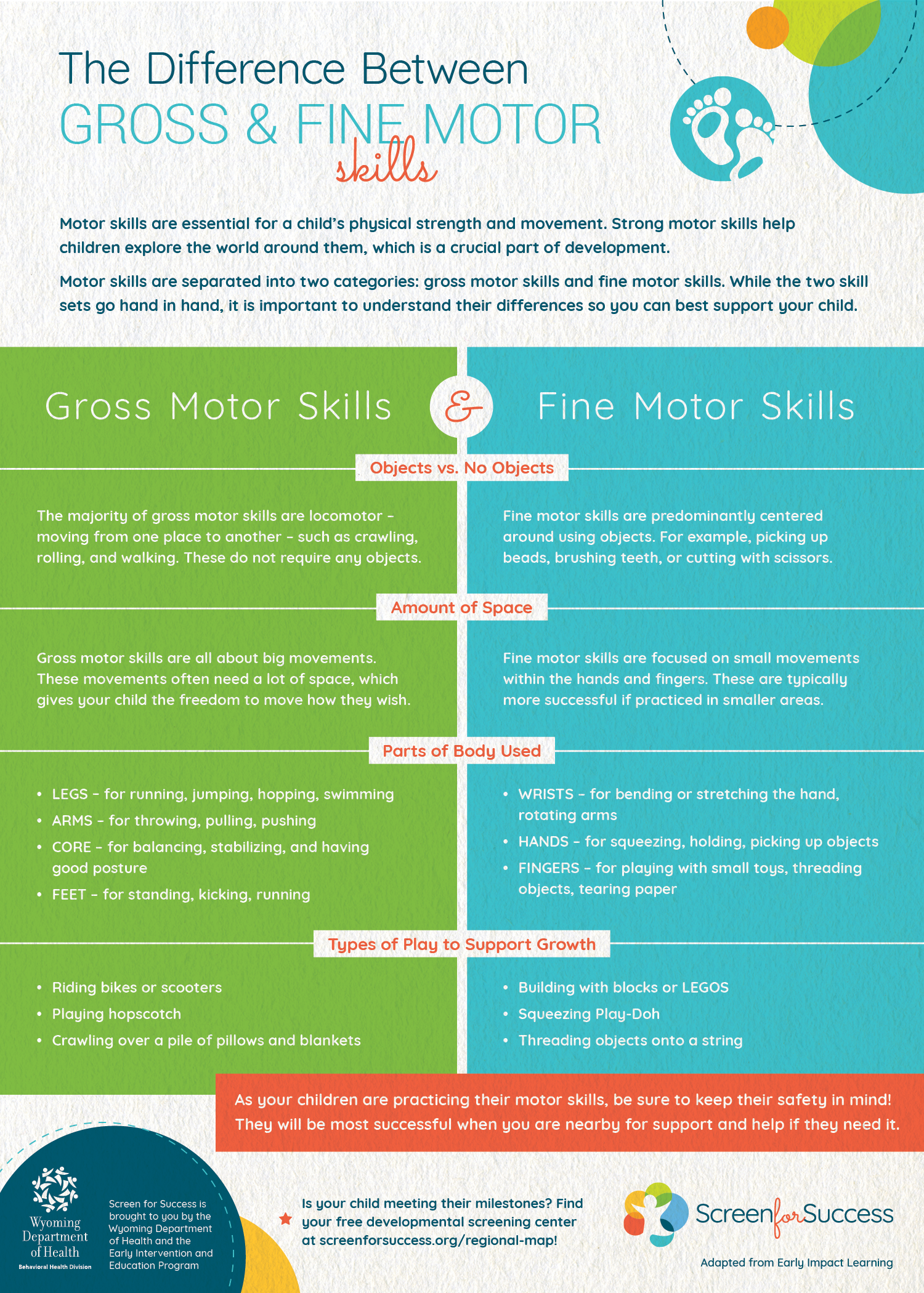 The Difference Between Gross & Fine Motor Skills